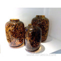 Leopard spotted flower glass vase bud vase
